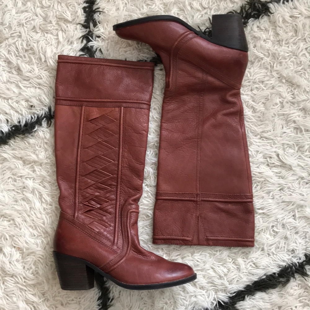 FOSSIL Leather Lattice Boot